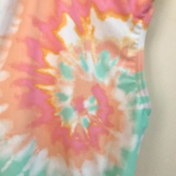 *Donating soon* Tie Dye One Piece Open Back Bathing Suit - Picture 4 of 10